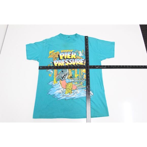 Vintage Sharky Pier Pressure Funny Beach T Shirt Medium - Picture 7 of 9
